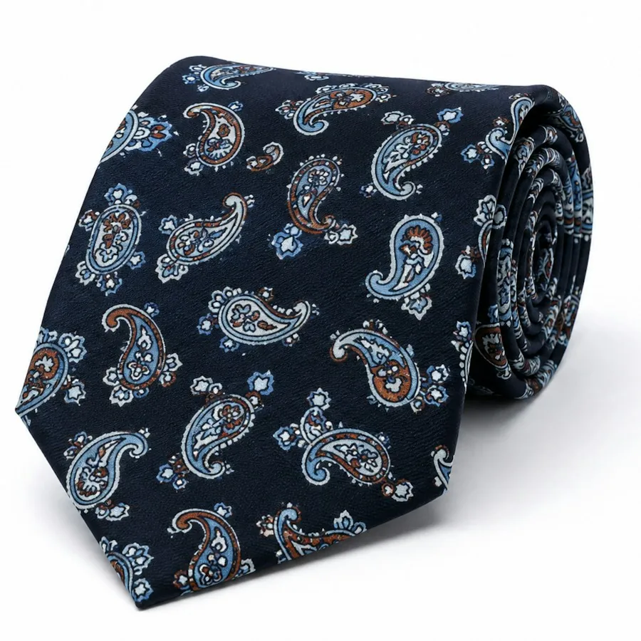Corbata de seda paisley